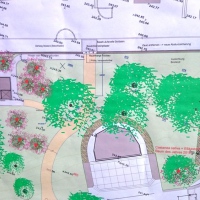 Eine Aufsicht des Plans zur Neugestaltung des Herrengarten-Eingangsbereiches (Layout/Plan: Udo Neumeyer)